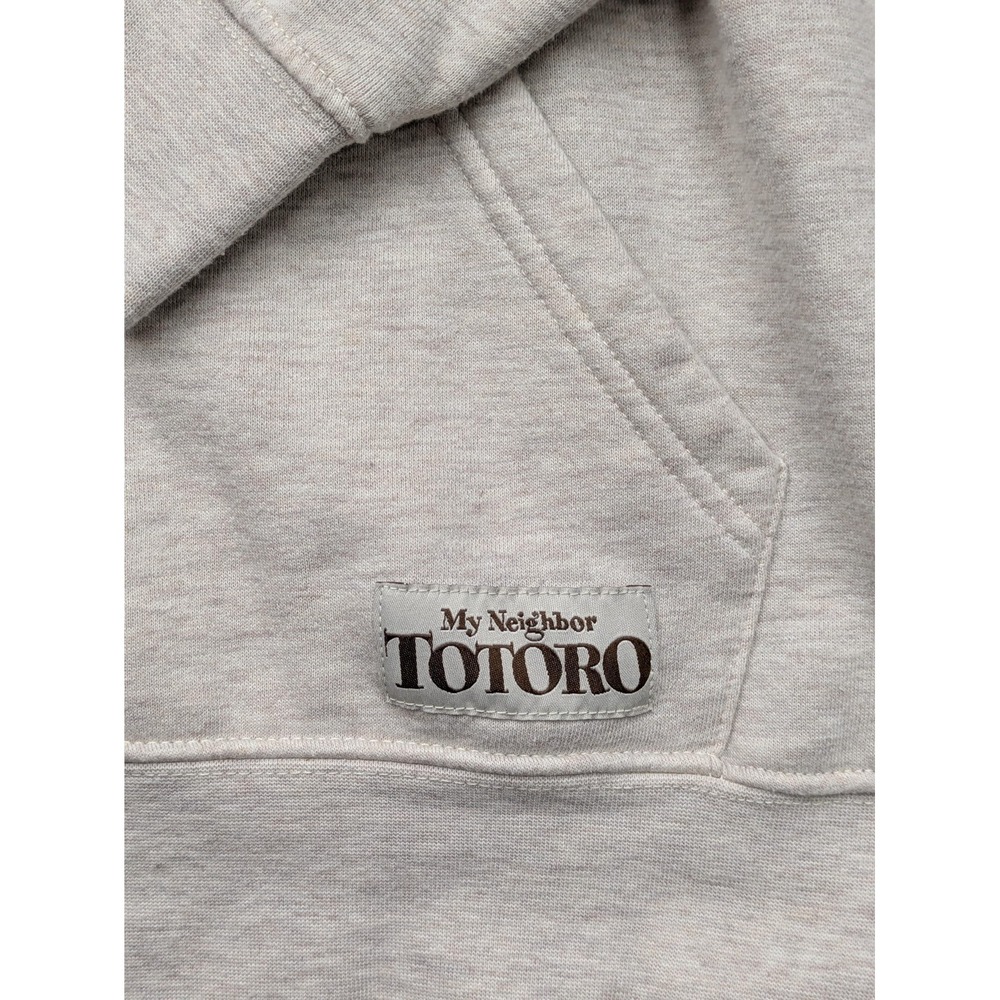 Studio Ghibli Hoodie Womens Medium Beige Totoro Cherry Blossom Zip Fleece Print - Picture 6 of 12